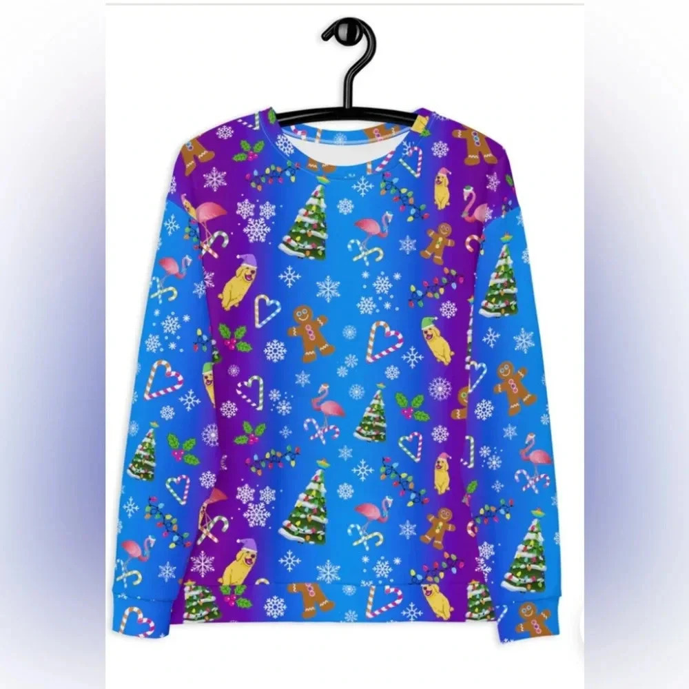 New Lauren of Palm Springs “A Holly Jolly Y2K” Sweatshirt Sz Large